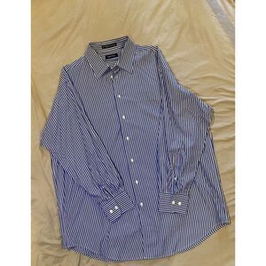 Náutica Men's Button Up Shirt, Long‎ Sleeve, Size 17, 32/33